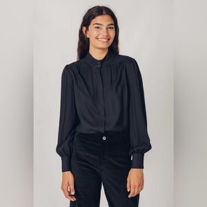 SKFK Blouse Aizaro in navy blue size US 14/EU 44
